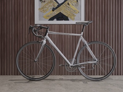 3d现代风格自行车模型