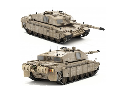 3d现代挑战者坦克模型
