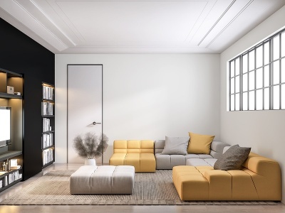 3d现代客厅沙发模型