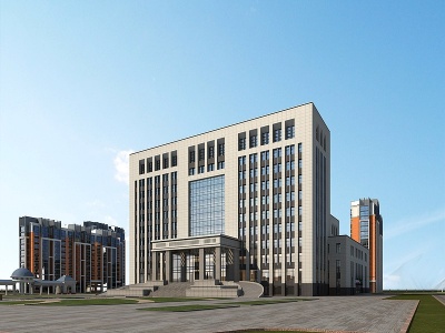 3d法院办公楼模型