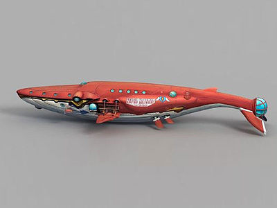 3d鲸鱼潜艇动漫场景模型