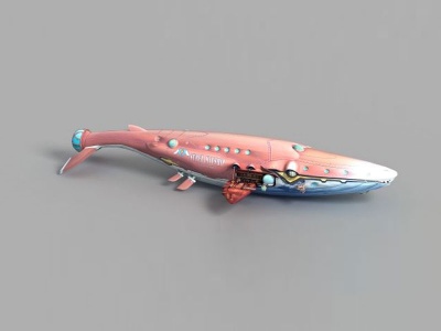 鲸鱼形状游艇模型3d模型