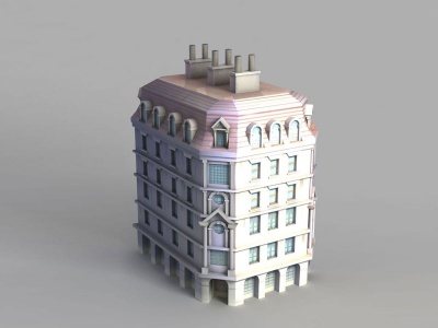 动漫城堡建筑模型3d模型