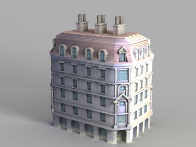 漫画城堡模型3d模型