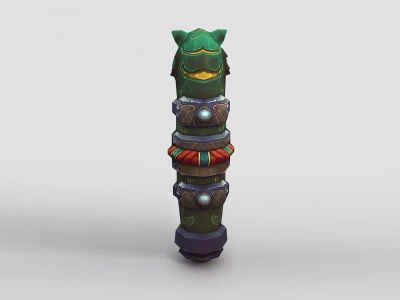 3d魔兽世界游戏石柱装饰模型