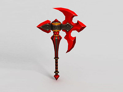 3d龙之谷武器斧头锤子模型