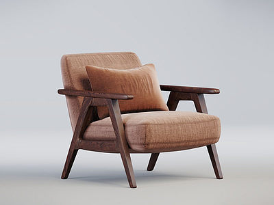 3d现代单椅休闲椅子模型