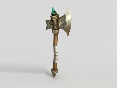 3d龙之谷斧头锤子武器模型