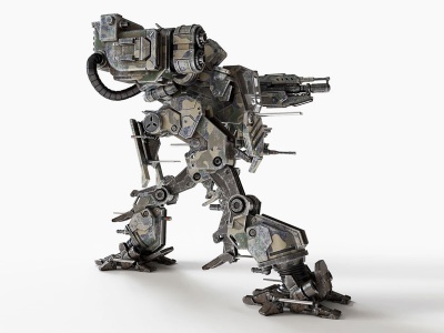 现代科幻机甲战士模型3d模型