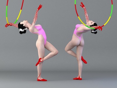 3d艺术体操人物模型