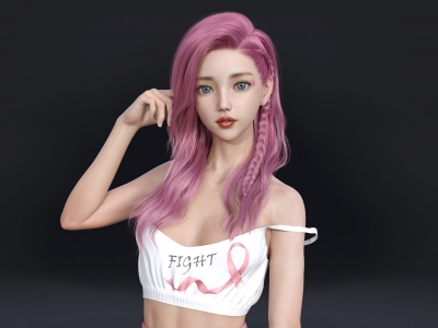 现代人物女生模型3d模型