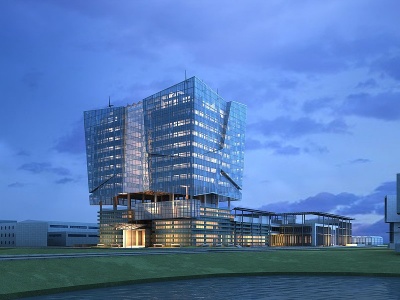 3d现代办公楼公建模型