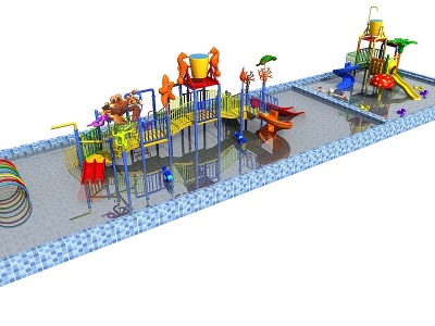 3d水上乐园模型