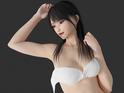 现代风格性感美女人物模型3d模型