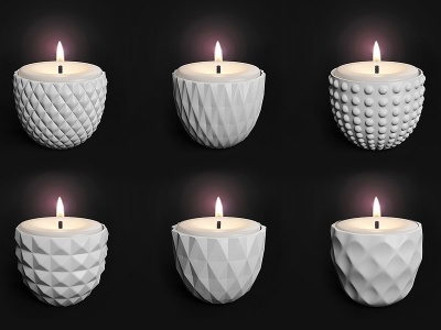 3d现代个性蜡烛烛台模型
