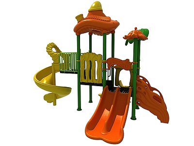 3d魔法滑梯儿童游乐设施模型
