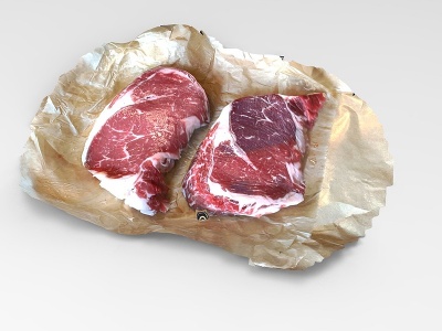 猪肉冻肉食品模型3d模型