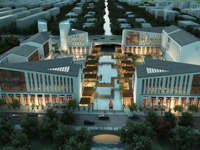 3d中式古建商业办公楼模型