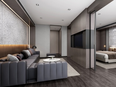 现代卧室模型3d模型