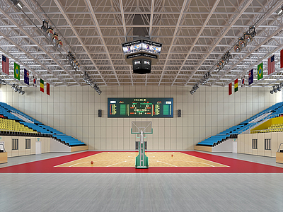 3d篮球馆比赛场地模型