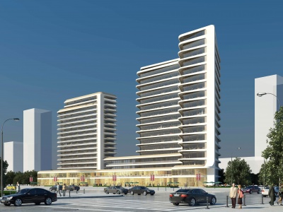 3d现代酒店办公楼产业园模型