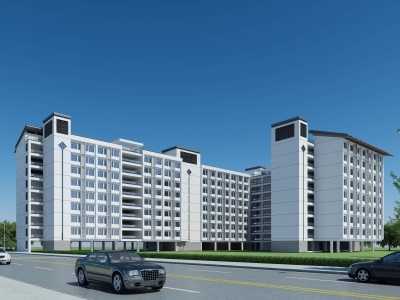 中式宿舍公寓模型3d模型