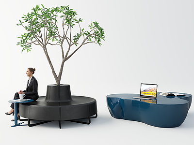 现代室内外休闲桌椅模型3d模型