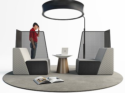 现代休闲桌椅模型3d模型