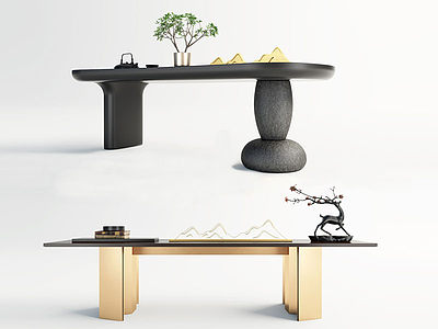 现代休闲茶桌模型3d模型