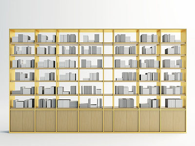 3d现代书架模型