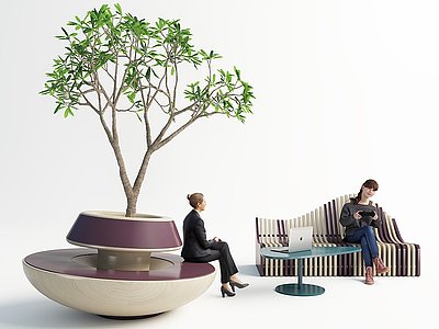 室内外休闲桌椅模型3d模型
