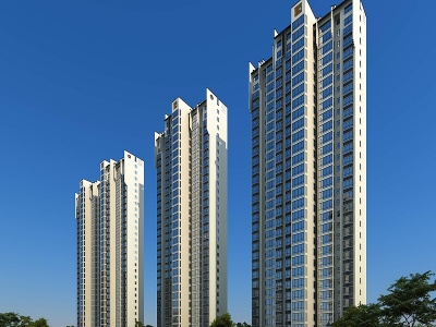 3d中式商业住宅模型