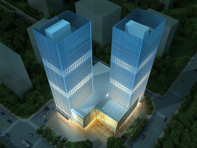 现代商业办公楼模型3d模型