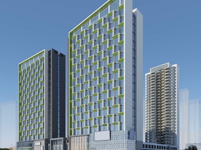 现代公寓办公楼模型3d模型