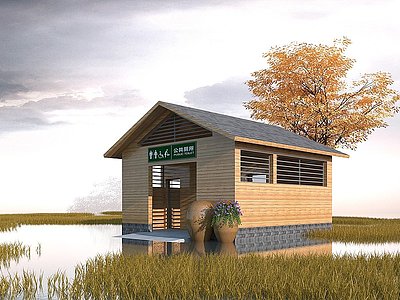 3d生态公厕模型