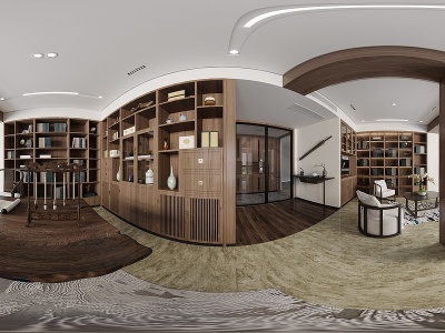 中式书房模型3d模型
