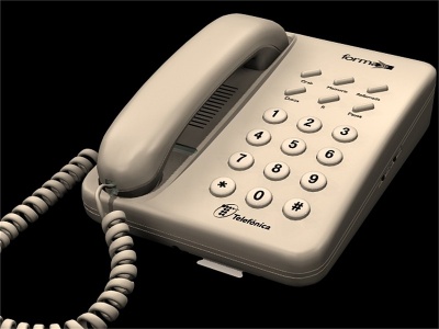 老式电话机3d模型