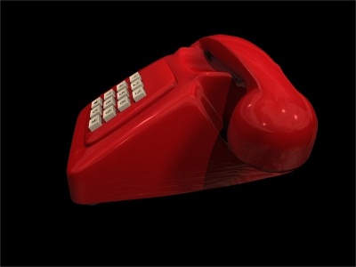 3d老式电话模型