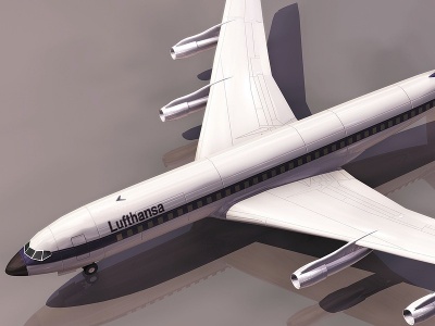 3dBOEIN707客机模型