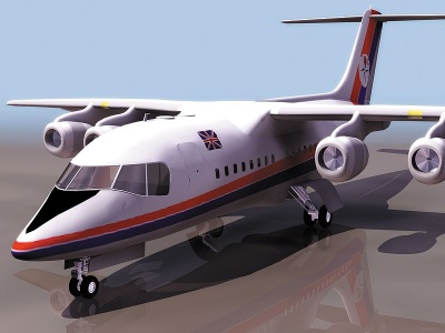 BA146私人飞机模型3d模型