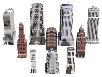3d布鲁克林街区建筑楼房模型