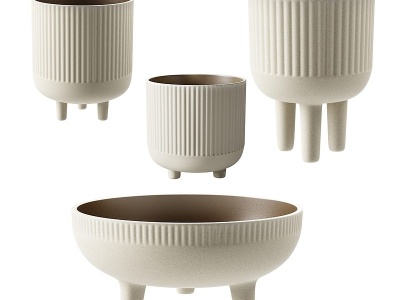 现代工艺品陶土碗模型3d模型
