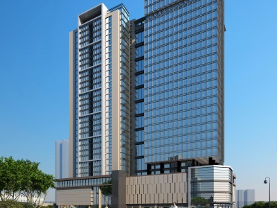 现代酒店办公楼模型3d模型