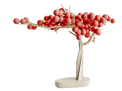 现代儿童玩具苹果树模型3d模型