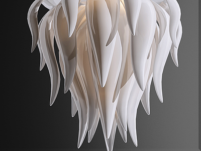 3d现代艺术造型吊灯模型