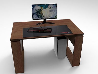 电脑桌模型3d模型