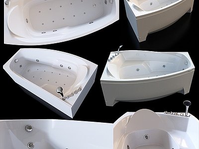 3d<font class='myIsRed'>现代</font>陶瓷浴缸模型