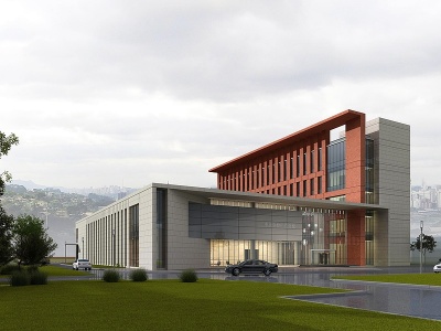 现代学校办公楼模型3d模型