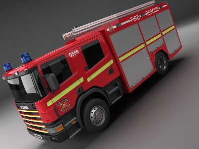 119消防车模型3d模型