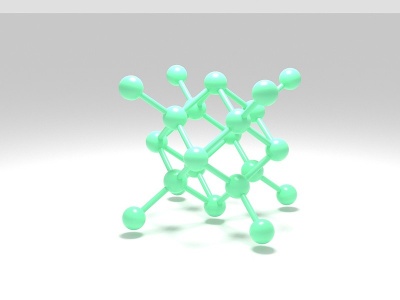 3d氟化钙模型